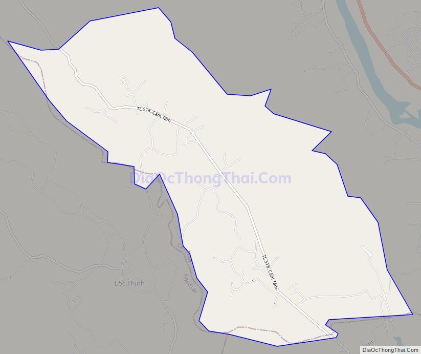 Bản đồ giao thông xã Cẩm Tâm, huyện Cẩm Thủy