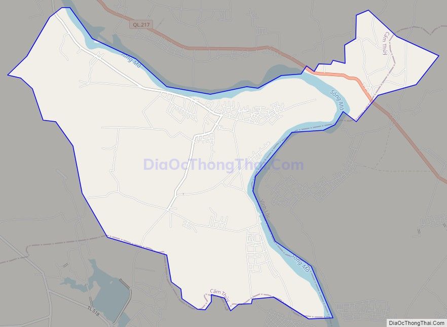 Bản đồ giao thông xã Cẩm Vân, huyện Cẩm Thủy