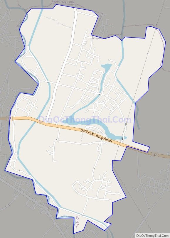 Bản đồ giao thông xã Đông Hoàng, huyện Đông Sơn