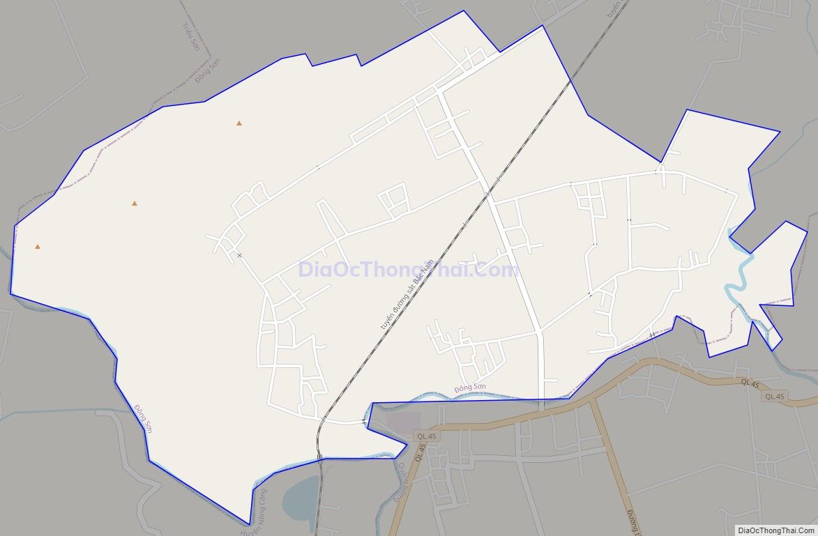 Bản đồ giao thông xã Đông Nam, huyện Đông Sơn