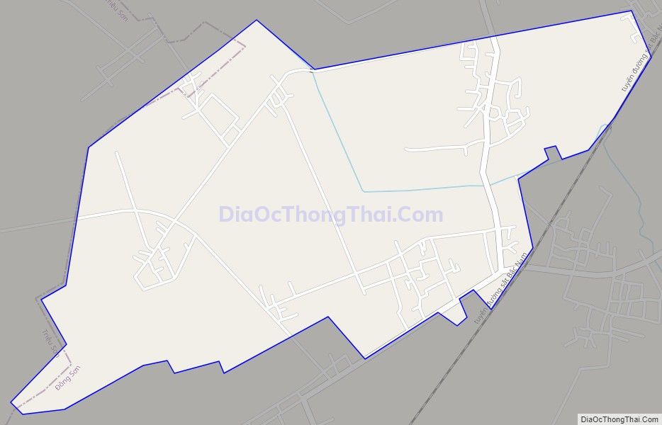 Bản đồ giao thông xã Đông Phú, huyện Đông Sơn