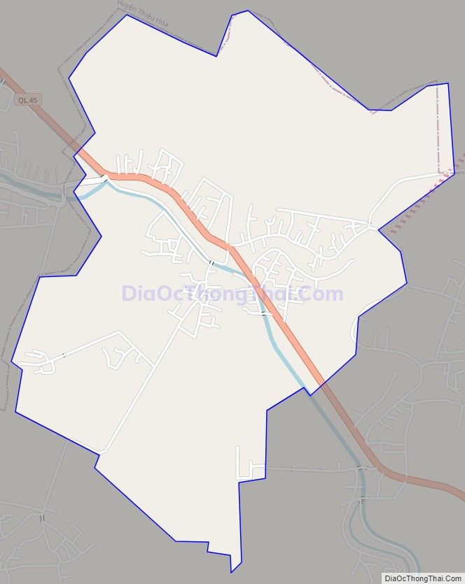 Bản đồ giao thông xã Đông Thanh, huyện Đông Sơn