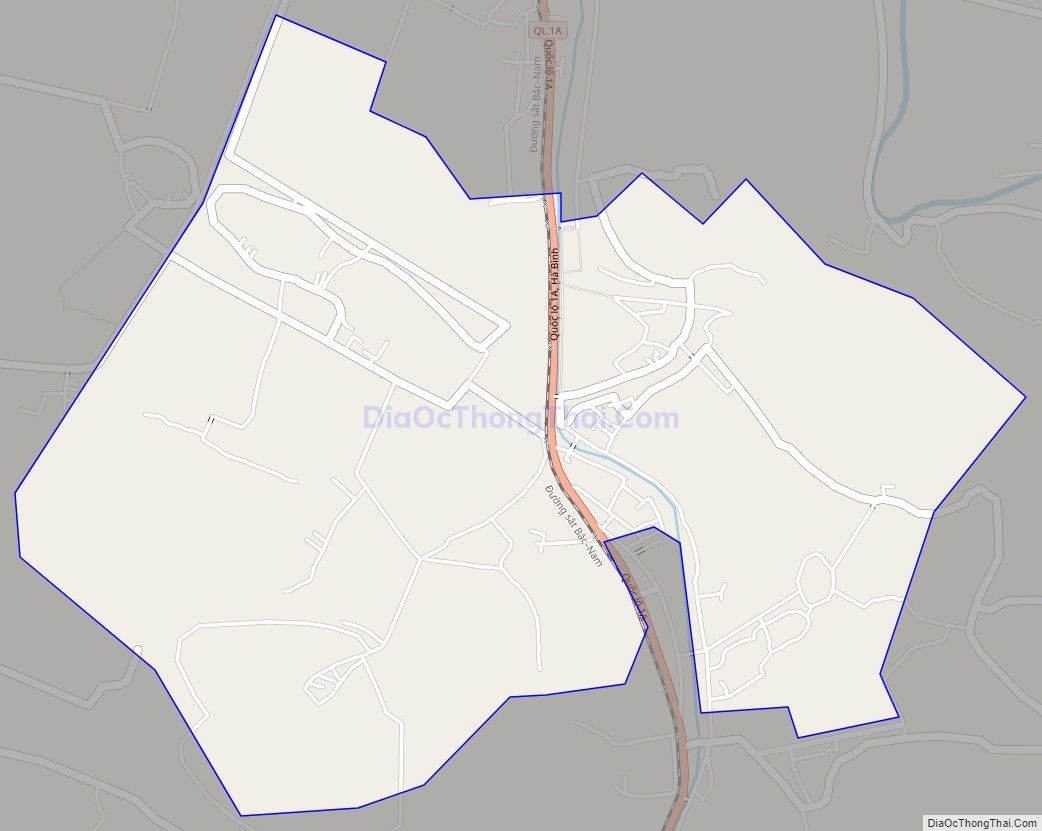 Bản đồ giao thông xã Hà Bình, huyện Hà Trung