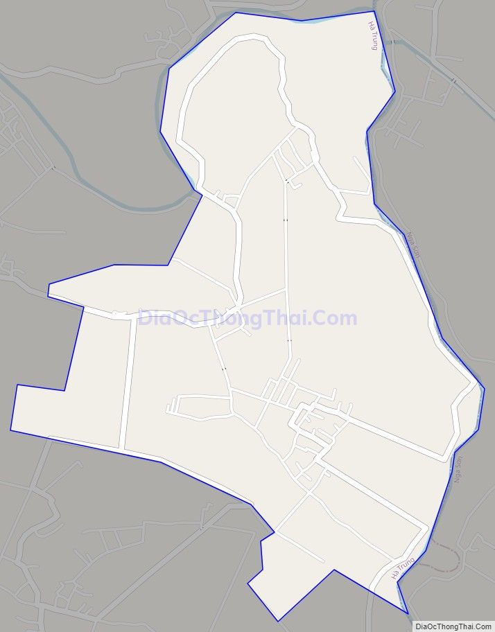 Bản đồ giao thông xã Hà Châu, huyện Hà Trung