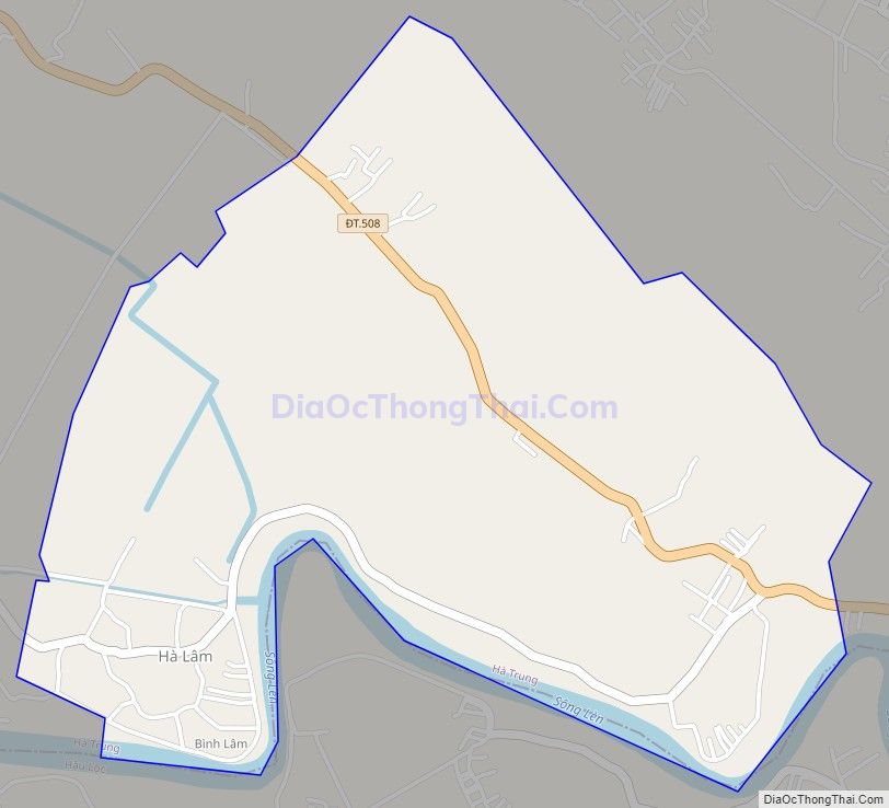 Bản đồ giao thông xã Hà Lâm (cũ), huyện Hà Trung