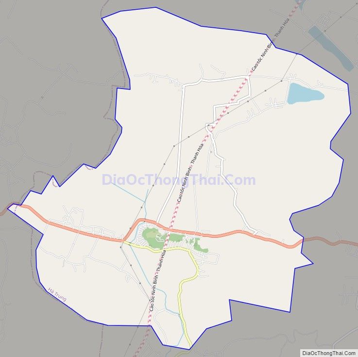 Bản đồ giao thông xã Hà Lĩnh, huyện Hà Trung