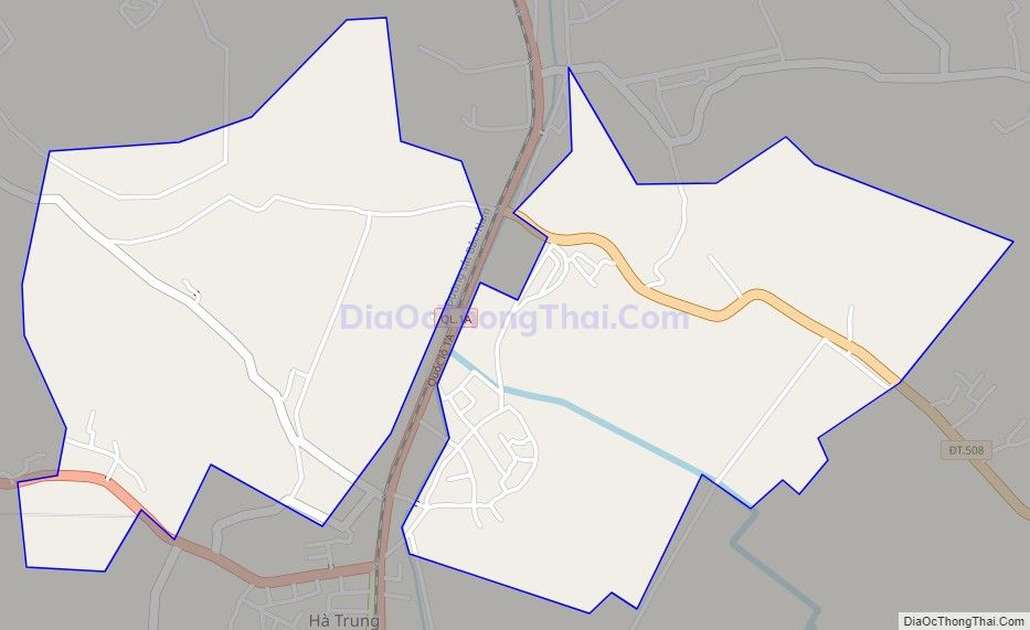 Bản đồ giao thông xã Hà Ninh (cũ), huyện Hà Trung
