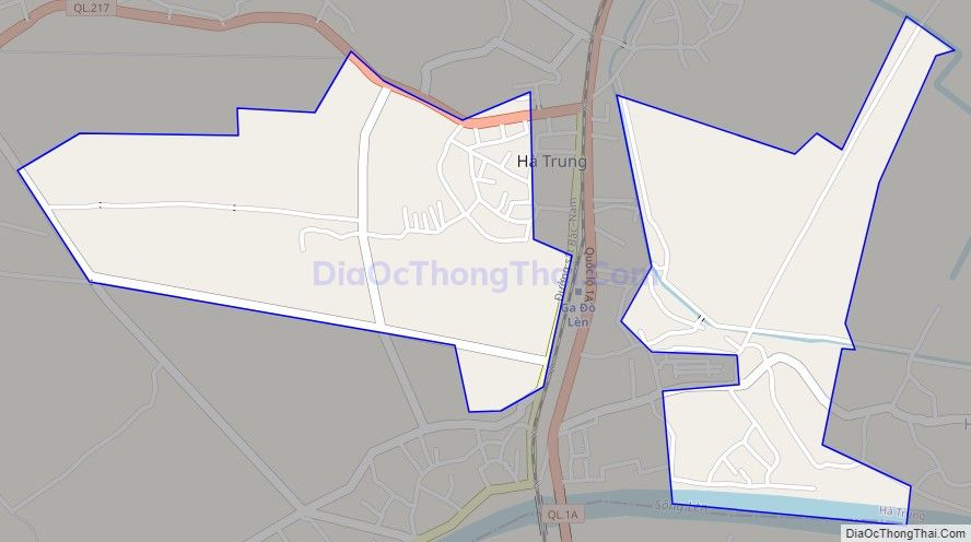Bản đồ giao thông xã Hà Phong (cũ), huyện Hà Trung