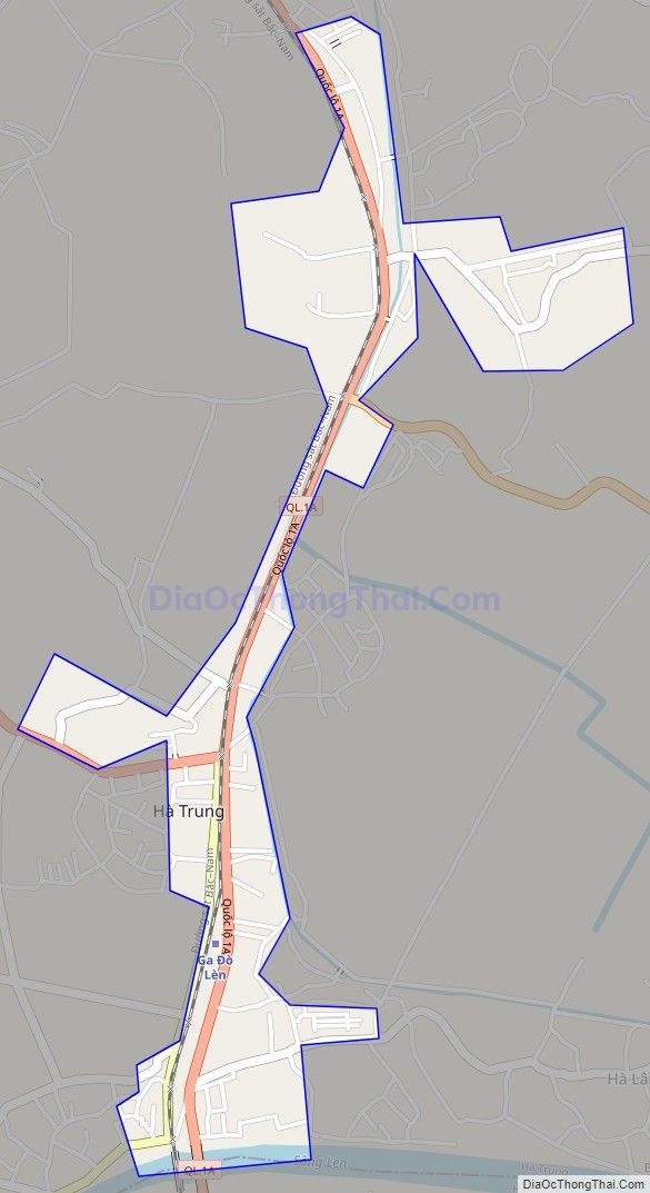 Bản đồ giao thông Thị trấn Hà Trung, huyện Hà Trung