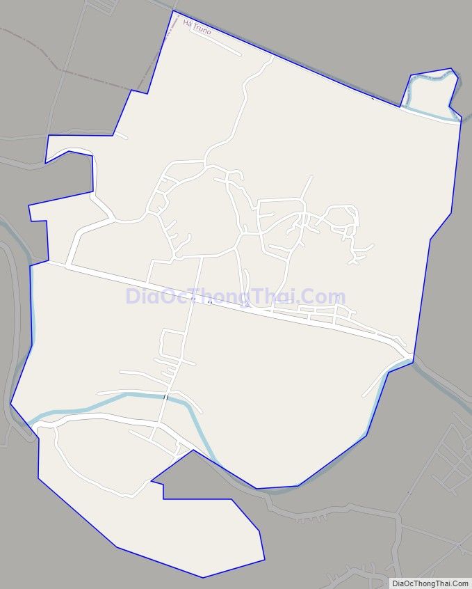 Bản đồ giao thông xã Hà Vân (cũ), huyện Hà Trung