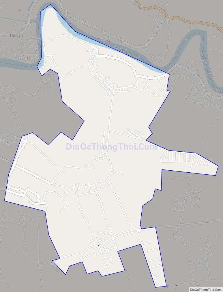 Bản đồ giao thông xã Cầu Lộc, huyện Hậu Lộc