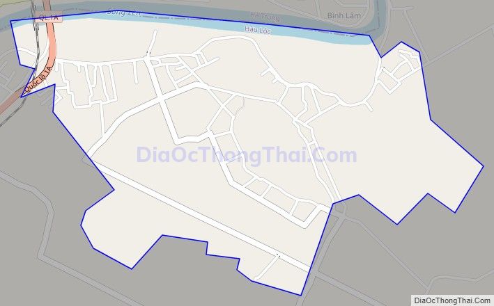 Bản đồ giao thông xã Đồng Lộc, huyện Hậu Lộc