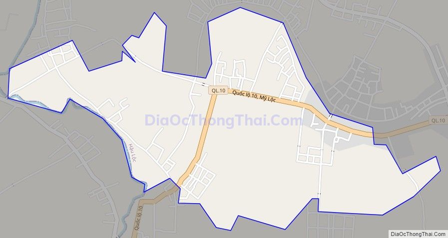 Bản đồ giao thông xã Mỹ Lộc, huyện Hậu Lộc
