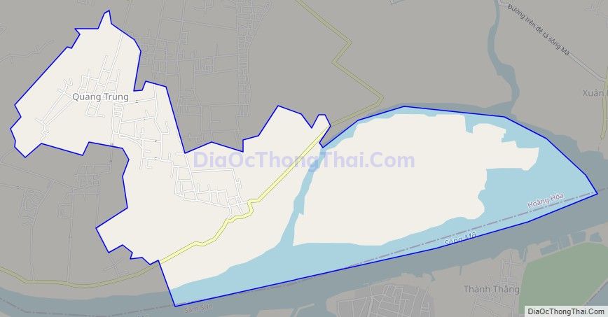 Bản đồ giao thông xã Hoằng Châu, huyện Hoằng Hóa