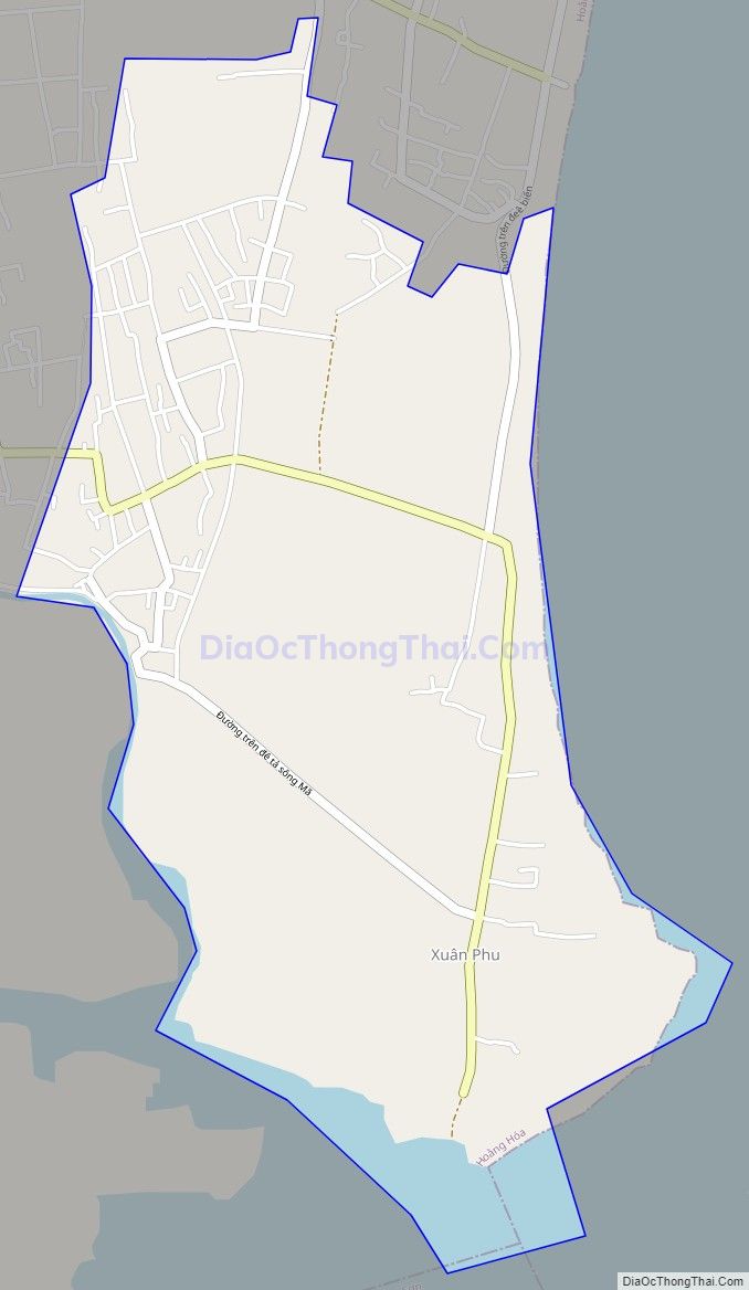 Bản đồ giao thông xã Hoằng Phụ, huyện Hoằng Hóa