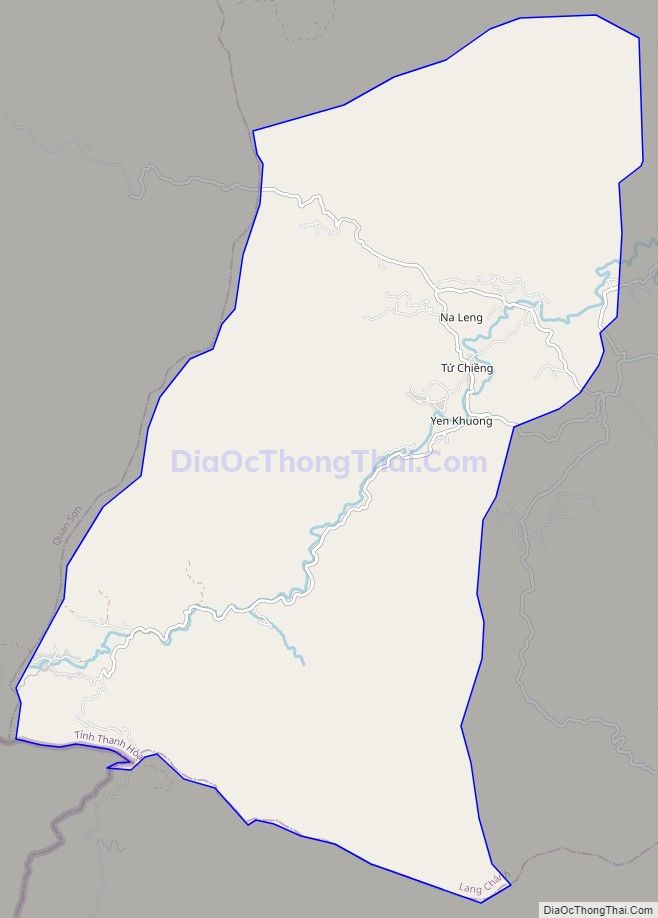 Bản đồ giao thông xã Yên Khương, huyện Lang Chánh