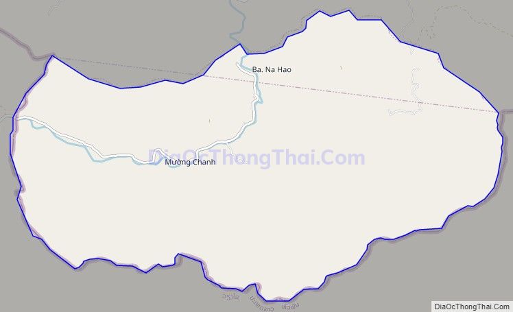 Bản đồ giao thông xã Mường Chanh, huyện Mường Lát