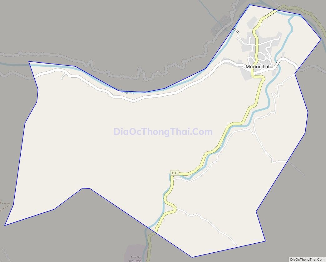 Bản đồ giao thông Thị trấn Mường Lát, huyện Mường Lát