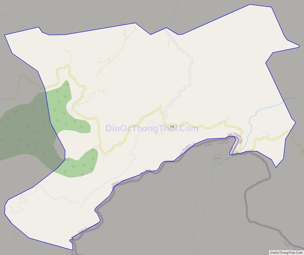 Bản đồ giao thông xã Nhi Sơn, huyện Mường Lát