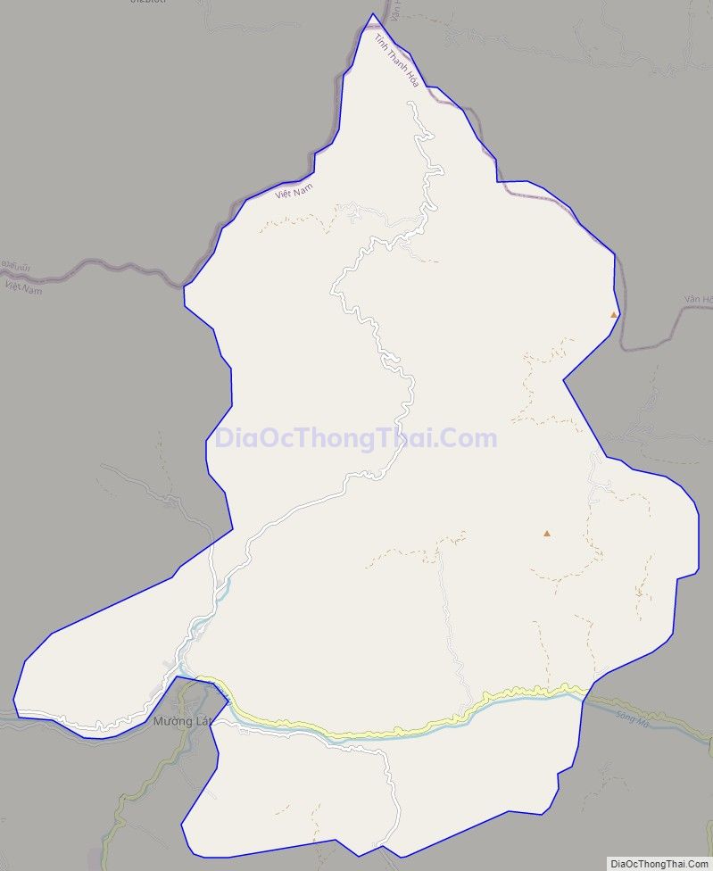 Bản đồ giao thông xã Tam Chung, huyện Mường Lát