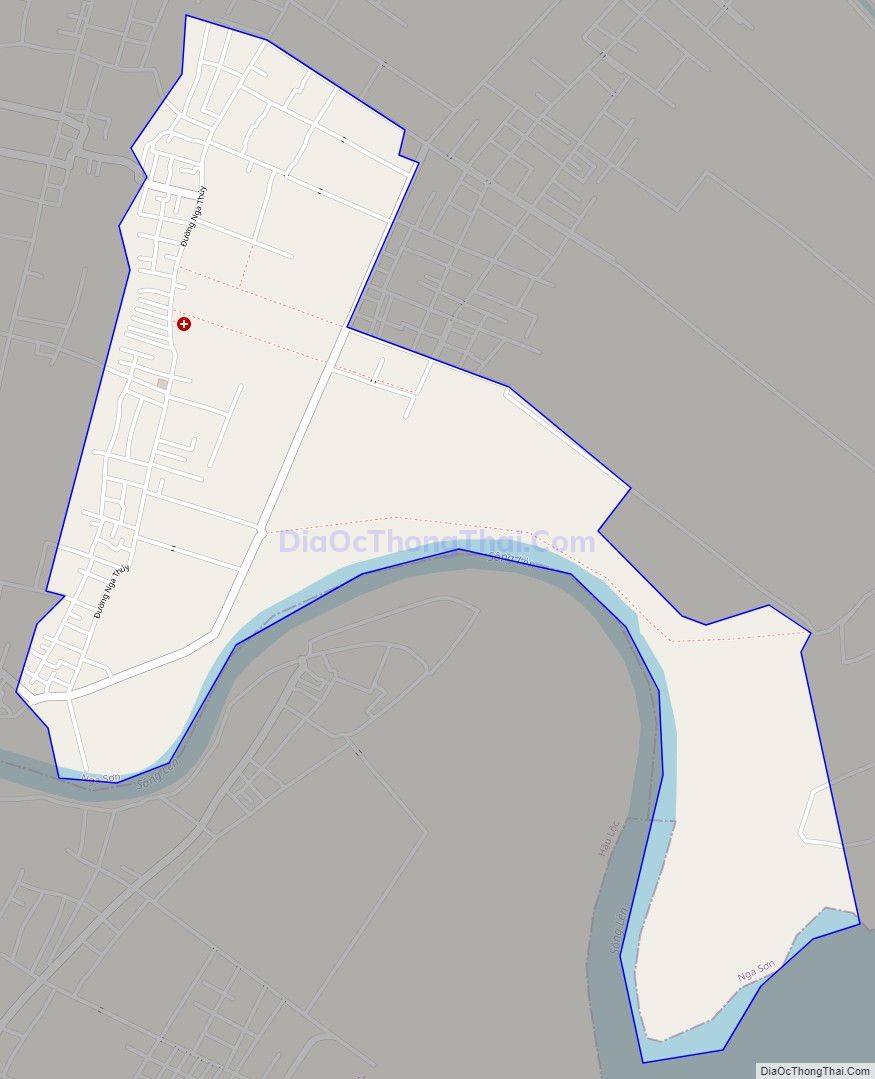 Bản đồ giao thông xã Nga Thủy, huyện Nga Sơn