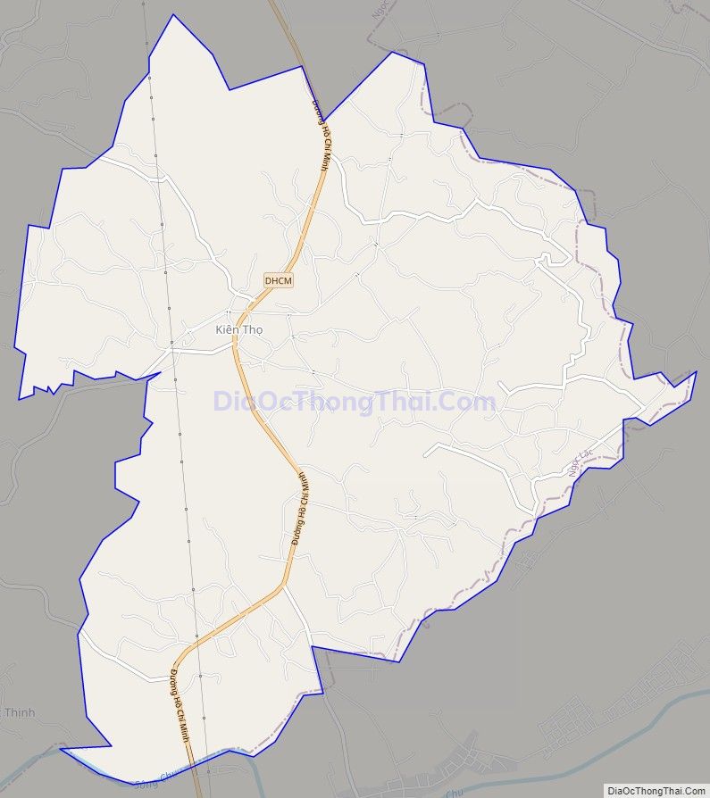 Bản đồ giao thông xã Kiên Thọ, huyện Ngọc Lặc