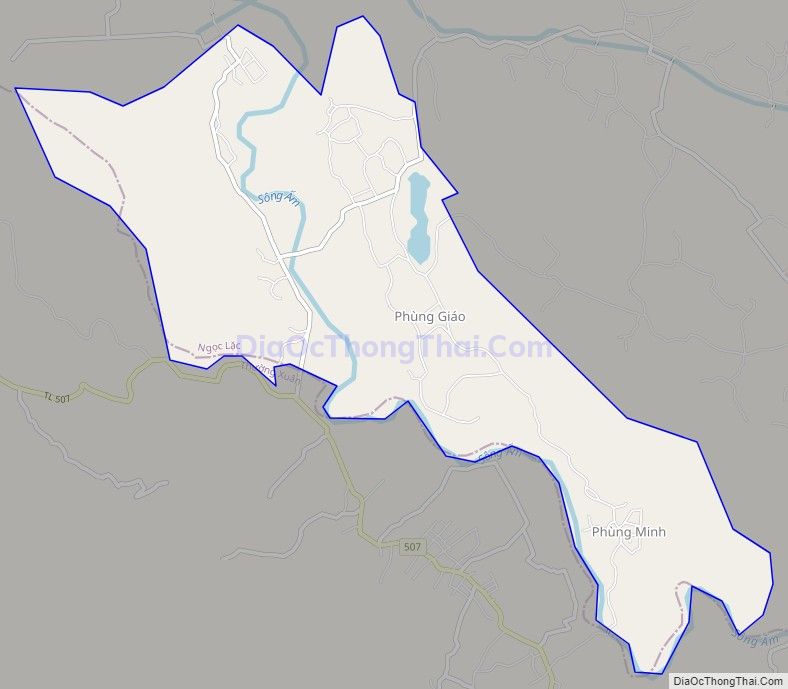 Bản đồ giao thông xã Phùng Minh, huyện Ngọc Lặc