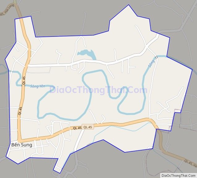 Bản đồ giao thông Thị trấn Bến Sung, huyện Như Thanh