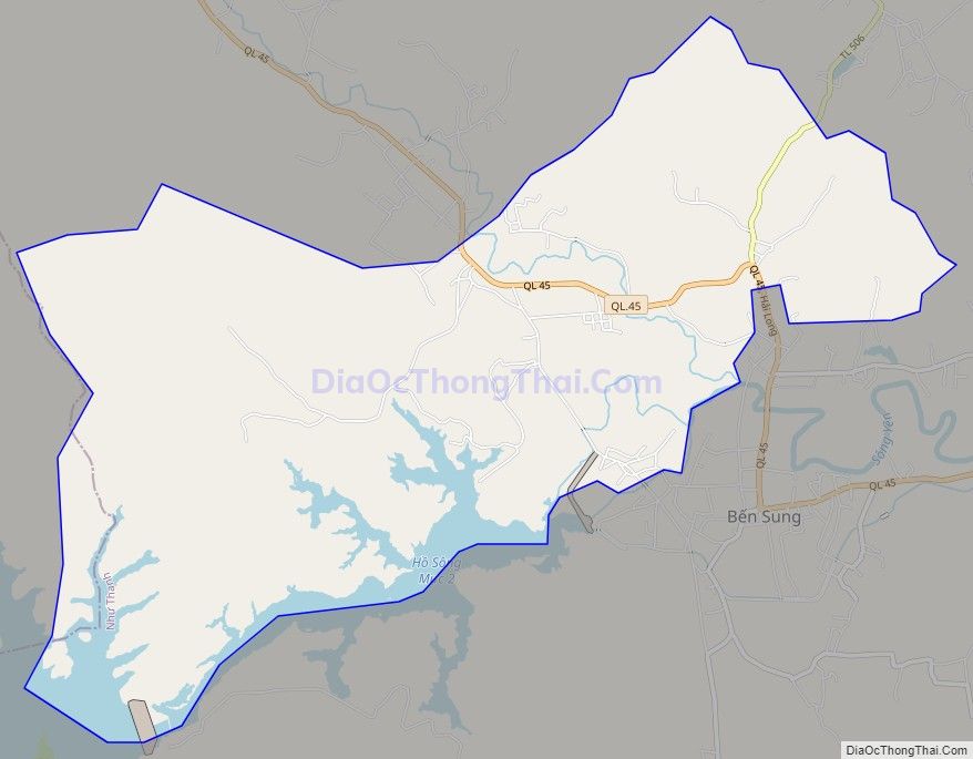Bản đồ giao thông xã Hải Long, huyện Như Thanh