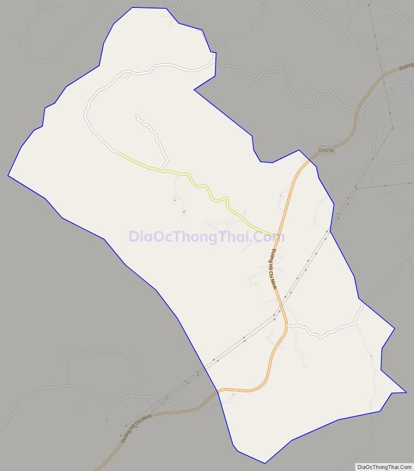 Bản đồ giao thông xã Hóa Quỳ, huyện Như Xuân