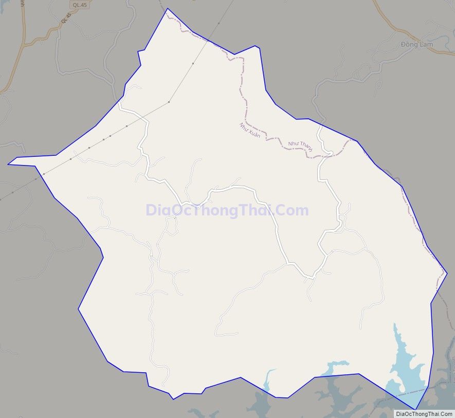 Bản đồ giao thông xã Tân Bình, huyện Như Xuân