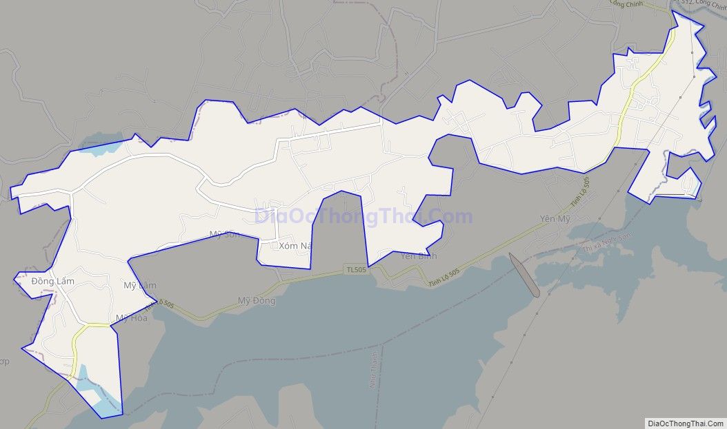 Bản đồ giao thông xã Công Bình (cũ), huyện Nông Cống