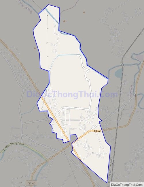 Bản đồ giao thông xã Hoàng Sơn, huyện Nông Cống