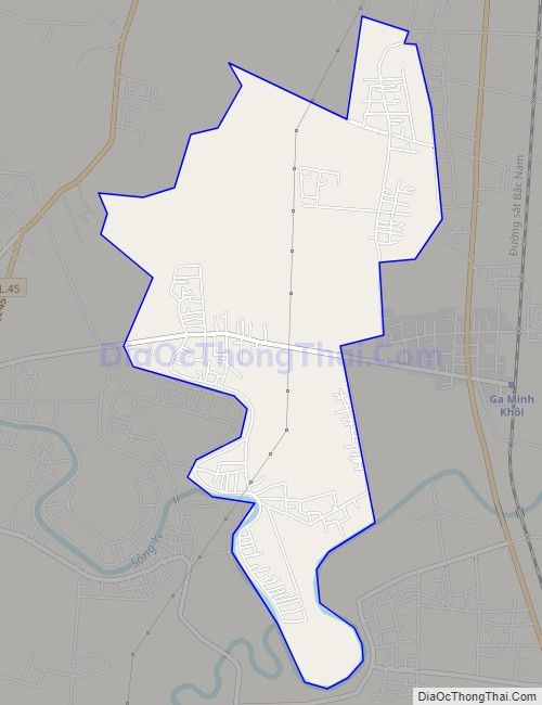 Bản đồ giao thông xã Minh Nghĩa, huyện Nông Cống