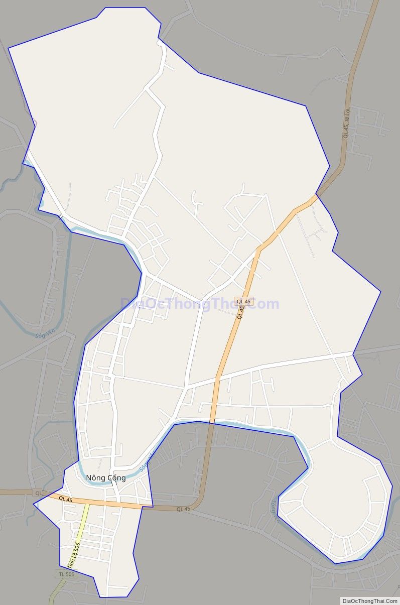 Bản đồ giao thông Thị trấn Nông Cống, huyện Nông Cống