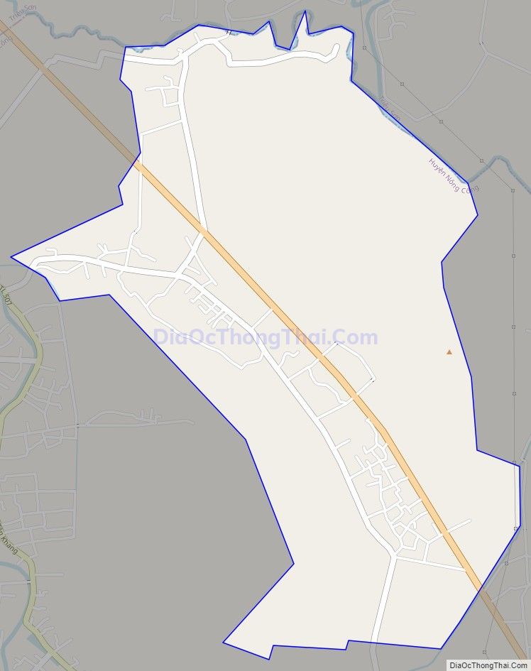 Bản đồ giao thông xã Tân Phúc, huyện Nông Cống