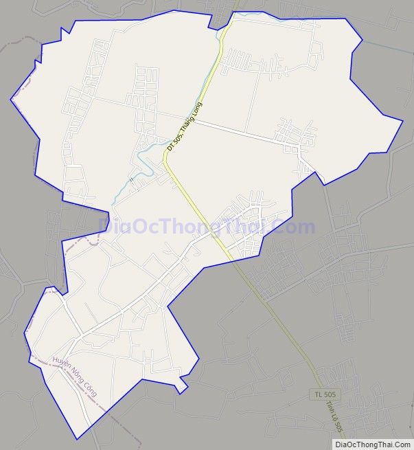 Bản đồ giao thông xã Thăng Long, huyện Nông Cống