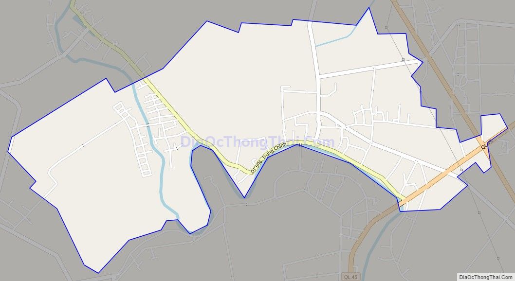 Bản đồ giao thông xã Trung Chính, huyện Nông Cống