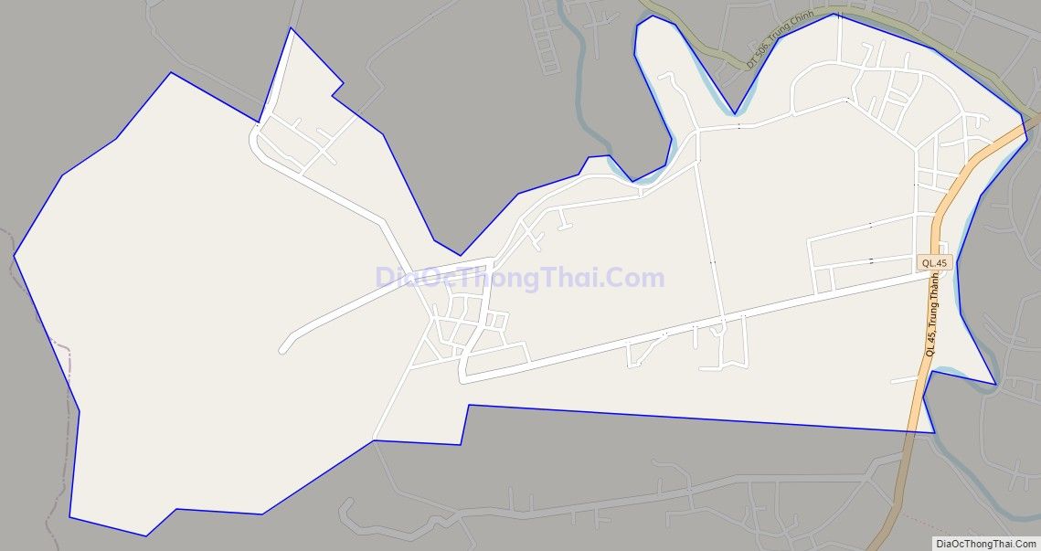 Bản đồ giao thông xã Trung Thành, huyện Nông Cống