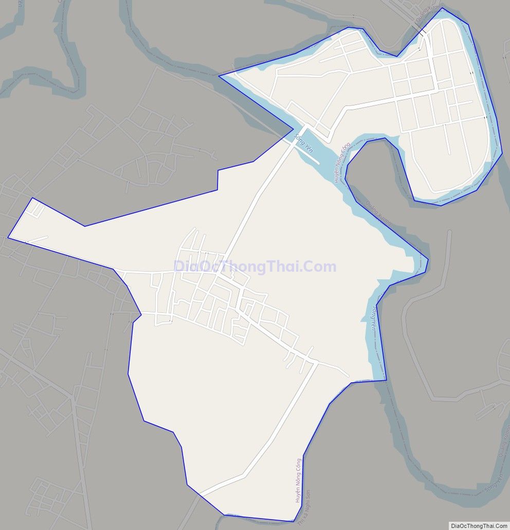 Bản đồ giao thông xã Trường Giang, huyện Nông Cống