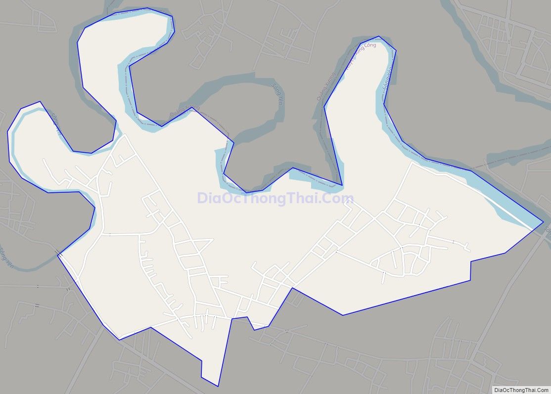 Bản đồ giao thông xã Trường Trung, huyện Nông Cống