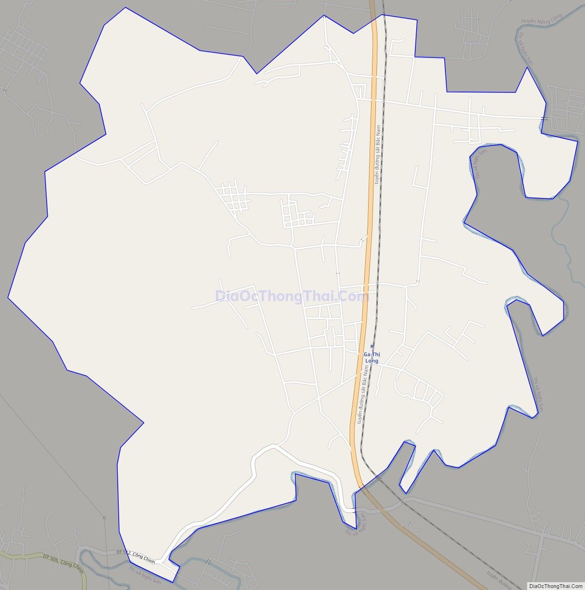 Bản đồ giao thông xã Tượng Sơn, huyện Nông Cống