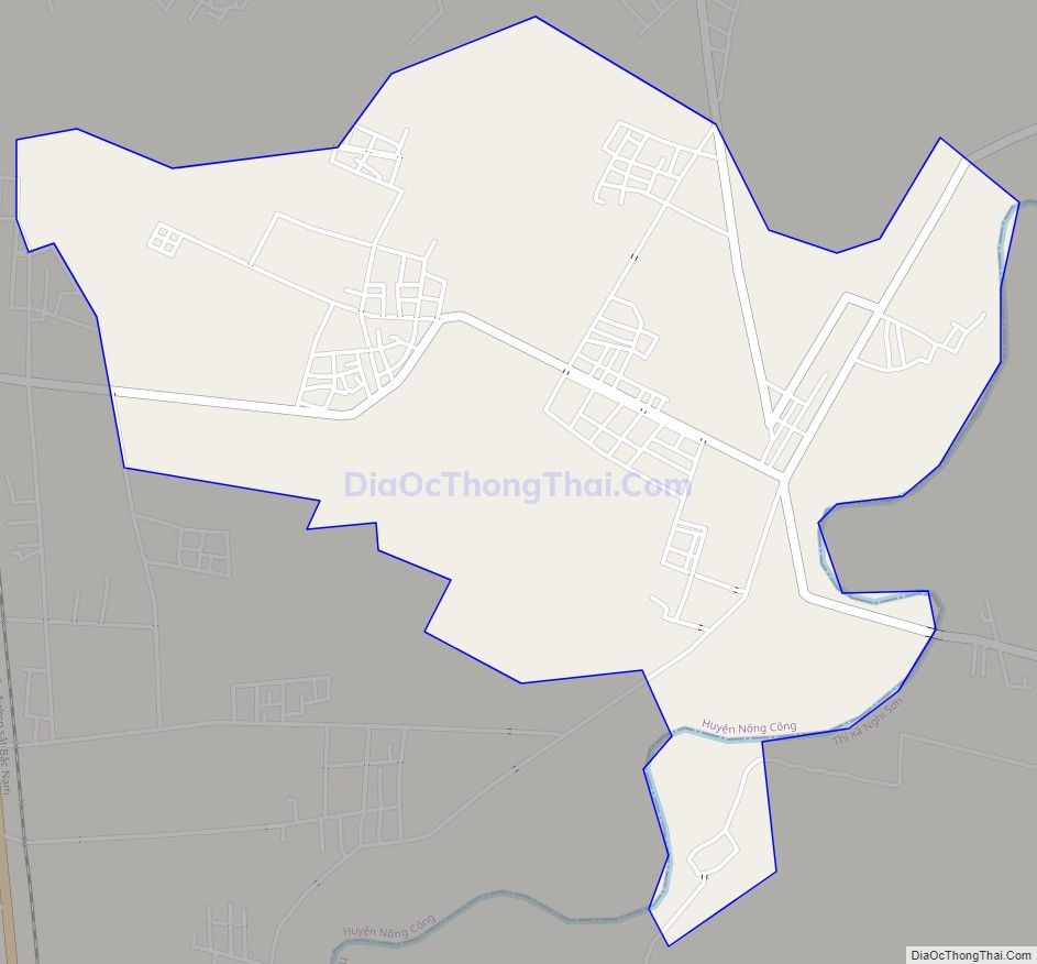Bản đồ giao thông xã Tượng Văn, huyện Nông Cống