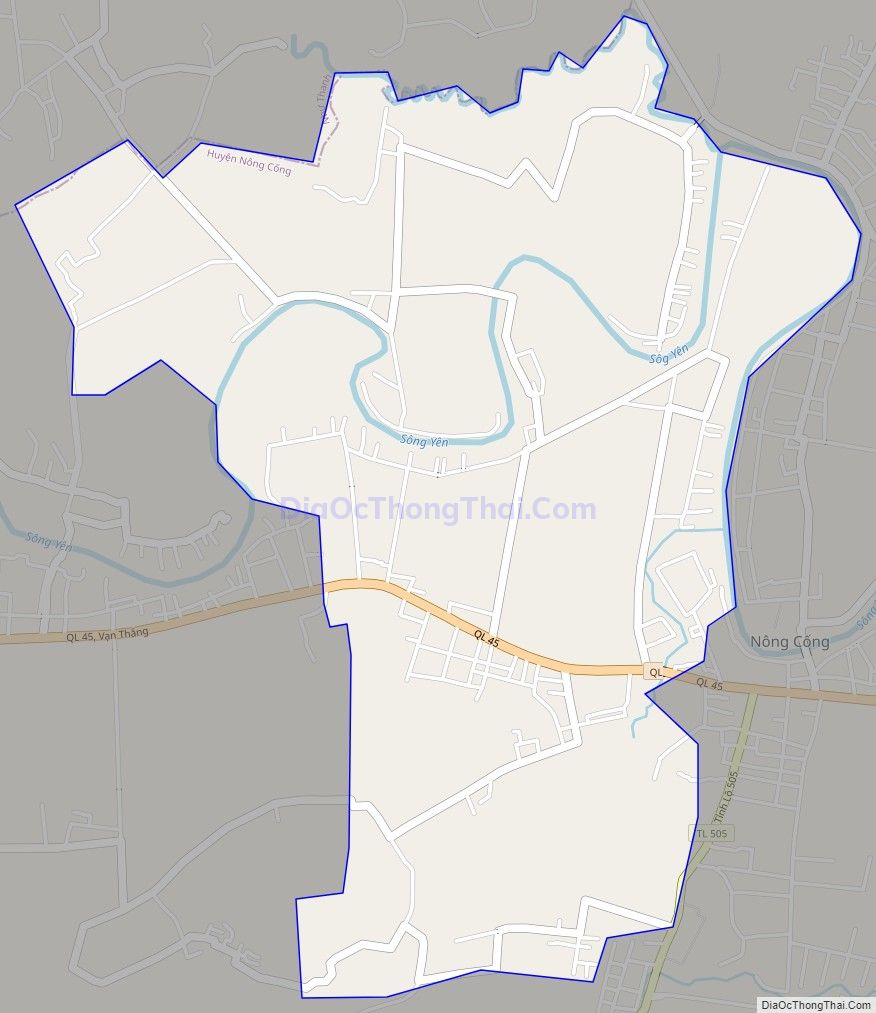 Bản đồ giao thông xã Vạn Hòa, huyện Nông Cống