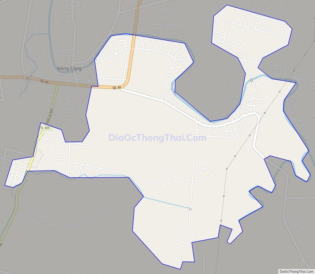 Bản đồ giao thông xã Vạn Thiện, huyện Nông Cống