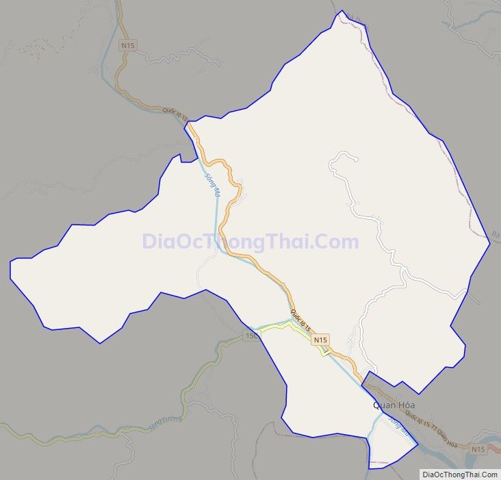 Bản đồ giao thông Thị trấn Hồi Xuân, huyện Quan Hóa
