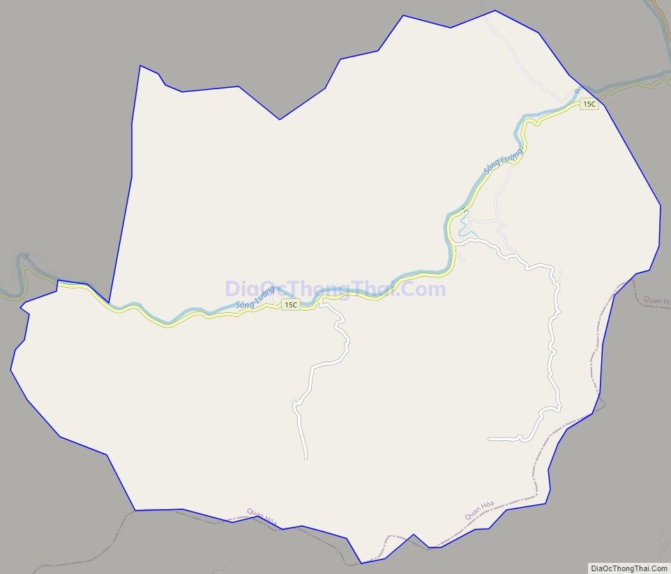 Bản đồ giao thông xã Nam Xuân, huyện Quan Hóa