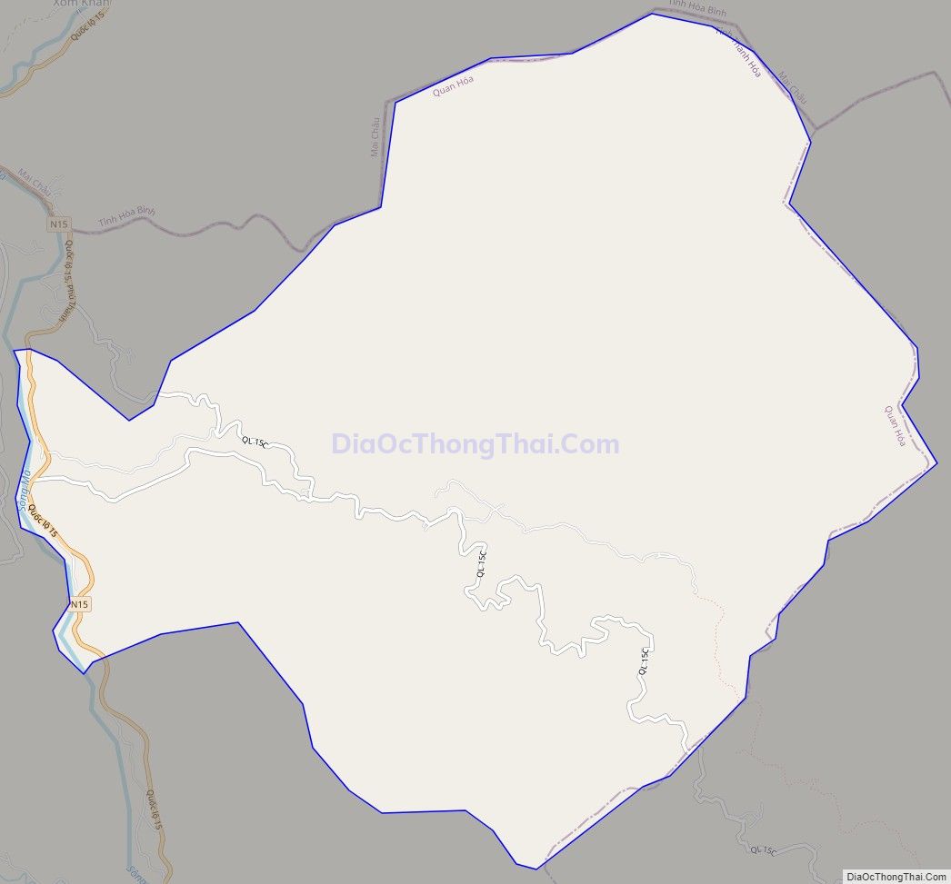 Bản đồ giao thông xã Phú Lệ, huyện Quan Hóa