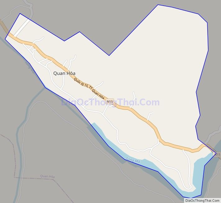 Bản đồ giao thông Thị trấn Quan Hóa (cũ), huyện Quan Hóa