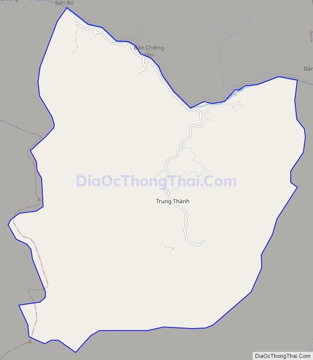Bản đồ giao thông xã Trung Thành, huyện Quan Hóa